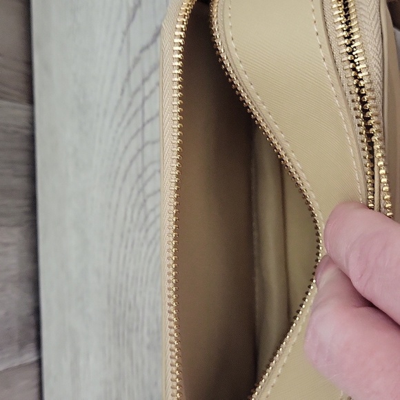 Valentino Orlandi Taupe Small Camera Bag Studded Crossbody Vegan‎ Leather NEW - Picture 10 of 14